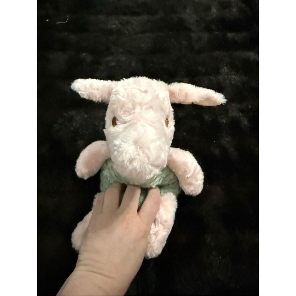Disney Baby Classic Pooh Plush Stuffed Animal Piglet Green Soft Curly Fur